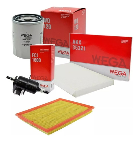 Kit Filtros X4 Wega Fiat Palio 1.0-1.3-1.4-1.6