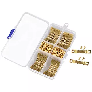 100 Piece Sawtooth Picture Frame Hanging Hangers + 200 ...