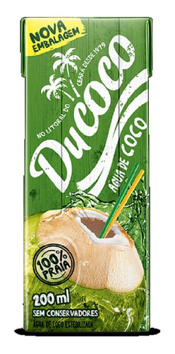 Água De Coco Ducoco Kit Com 6 Unidades De 200ml Cada