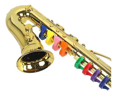 . Toca El Saxofón Con 8 Teclas De Colores Instrumento