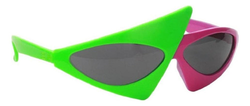 Fwefww 2 Gafas De Sol Asimétricas 80s Fiesta Rosa Y Verde Hip Hop
