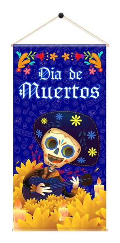 Adornos Para Casa Dia De Muertos Original 1 Pz 1x0.5mt