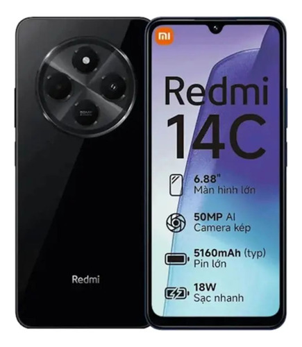 Celular Xiaomi Redmi 14c 256gb 8gb + Nf + Fone Original