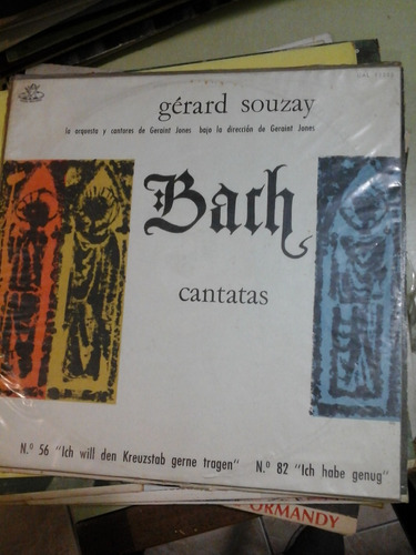 Vinilo 4198 - Bach - Cantatas - Gerard Souzay - Angel Rec. 