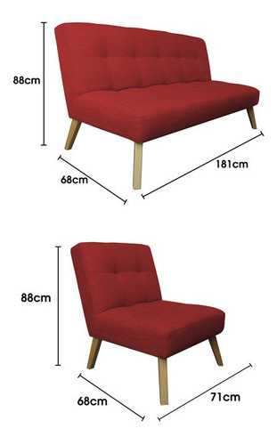 Mueble Juego De Sala Casabella Prusia 3-1