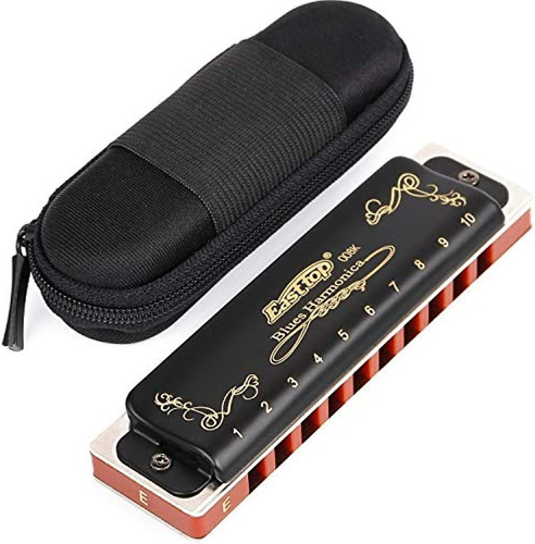 Anwenk Harmonica Key Of E 10 Hole 20 Tone Diatonic Blues Har