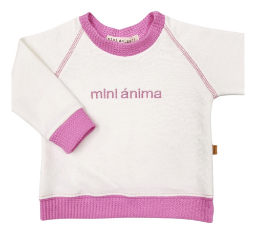 Buzo Combinado Mini Anima Bebe Kids Panal Off White/rosa Bar