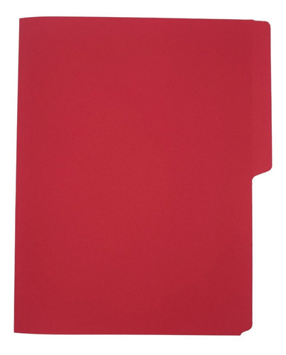 Folder Tamaño Carta Colores Brillantes 100 Pzas Color Rojo