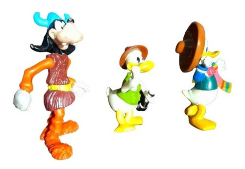 Tribilin Goofy Pato Donalds Figuras Disney X 3 Unidades