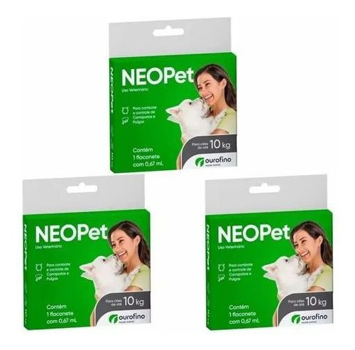 Antipulga Kit Neopet Com 3 Cao Ate 10kg + 2 Gato Até 8kg 