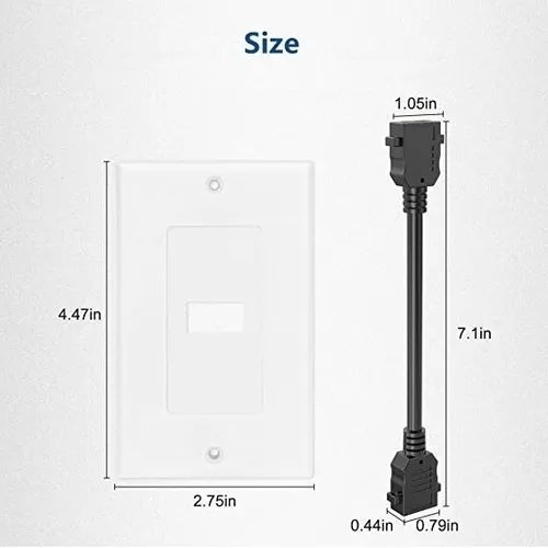 Placa De Pared 1 Puerto Hdmi 1080p Conector Extension 15cm