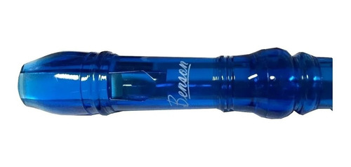 Flauta Dulce Benson R08 Tipo Germanica Ideal Escuelas Azul