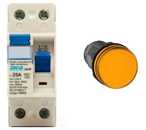 Interruptor diferencial miniatura-para riel din Sica 785625