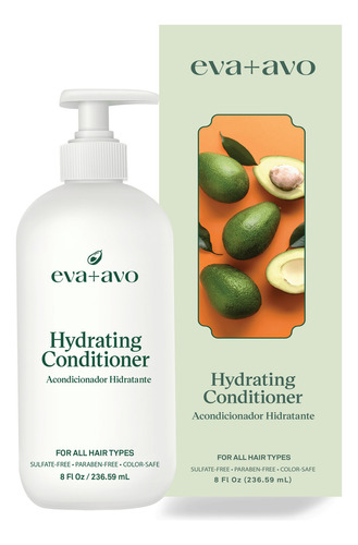  Eva+avo Sulfate Free Conditioner With Avocado Oil, 8 Fl Oz