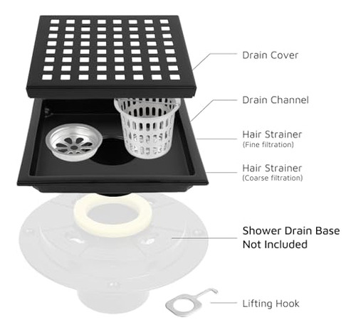 Desagüe De Ducha Cuadrado Kit De Desagüe De Piso De Ducha De