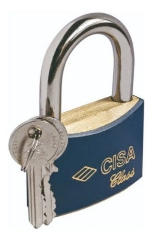 Imagen 3 de 10 de Candado De Arco 60mm Cubierta Abs Con 2 Llaves Cisa Class
