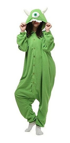 Monster Inc Mike Wazowski Disfraz De Onesie Para Adulto...