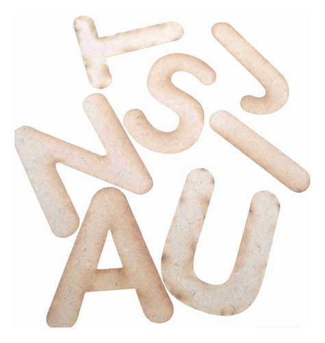 100 Letras Fibrofacil Mdf 5cm Artesanias Deco Manualidades