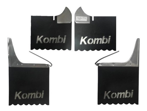 Kit Apara Barro Kombi Todas Lameiro Borracha 4 Peças C/nome