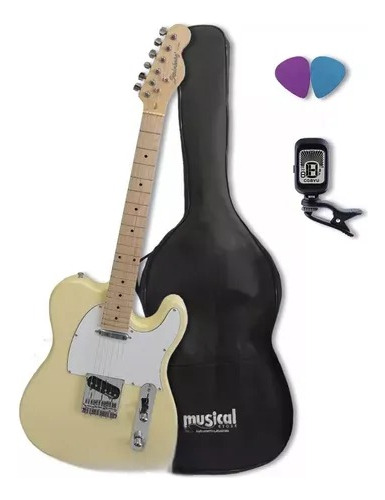 Guitarra Telecaster Strinberg Tc 120s Branca Kit+capa Luxo 