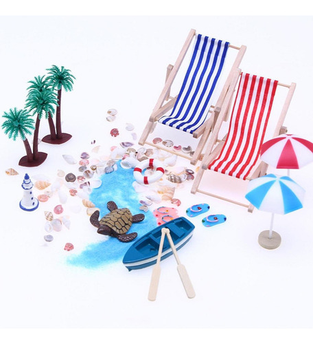 Decoración De Casa De Muñecas En Miniatura De Playa