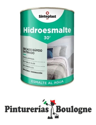 Hidroesmalte Satinado Negro Sinteplast 1 Litro. P Boulogne