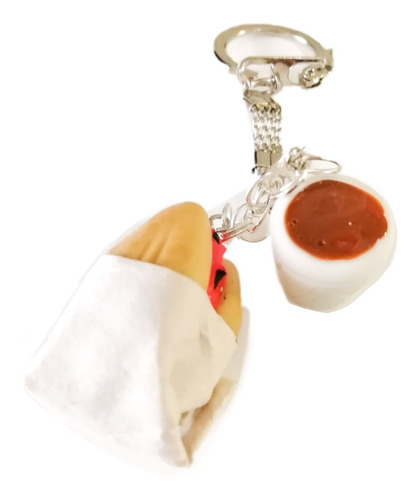 Imagen 3 de 4 de Llavero Guajolocombo/bolillo, Tamal Y Atole Porcelana Fria