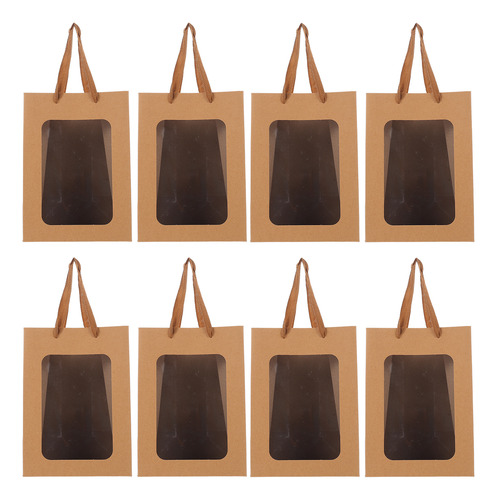 Bolsas De Regalo Transparentes Con Ventana, 10 Unidades