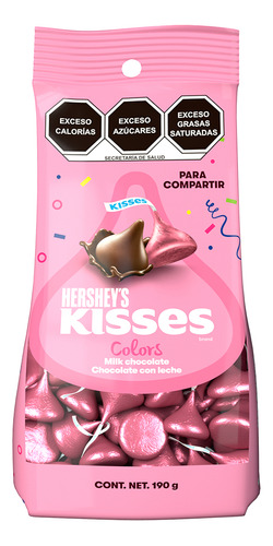 Chocolate Hershey's Kisses fiesta rosa 190g