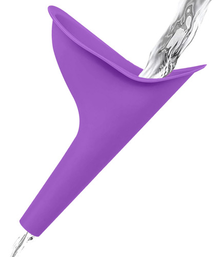 Orinal Urinario Portátil Femenino De Silicona Reutilizable Para Mujeres Greenclef Dispositivo De Micción De Pie Para Camping Viajes Actividades Al Aire Libre Flexible Y Fácil De Usar Color Lila