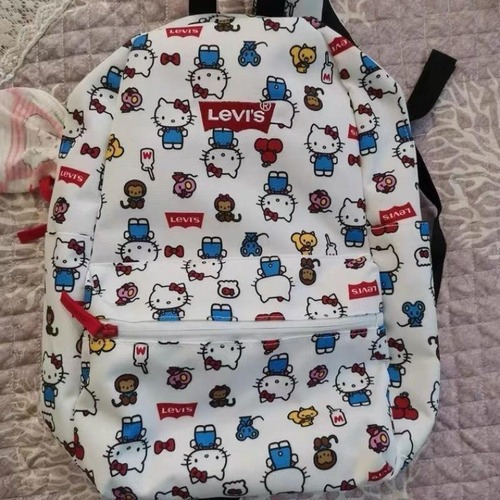 Nueva Mochila De Lona Impresa Original De Hello Kitty Cute S