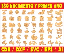 Comprar Vectores Corte Laser - Nacimiento - Baby Shower - 1er Añito