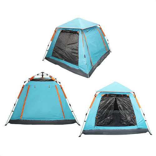 Barraca De Camping Ozark 7 Pessoas 2,4x2,4m Automatica Cor Azul