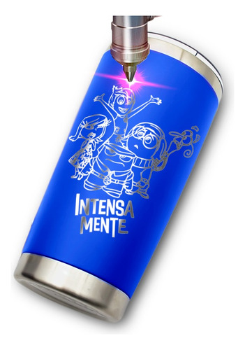 Termo Yite Azul 500 Ml Diseño Película Intensamente