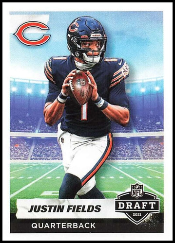 Justin Fields Rc 2021 Panini Stickers 36 Rookie Nm+-mt+ Nfl 