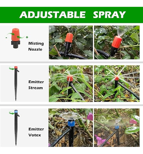 Kit De Riego Sistema Automático Goteo 50m 302pcs