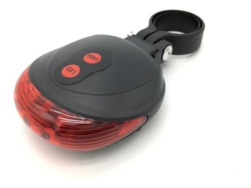 Luz Roja Tipo Laser Para Bicicleta Parte Trasera Con 5 Leds