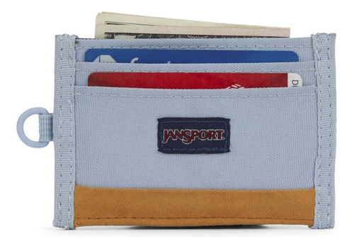 Tarjetero Jansport Cartera Casual Core Cardholder Wallet Color Azul Claro Diseño De La Tela Liso