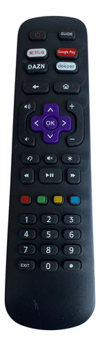 Controle Remoto Para Tv Aoc Smart Roku 32 E 43 Polegadas