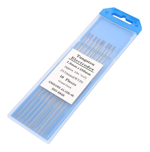 10pcs Wy20 2.0% Yttrium Tungsteno Electrodo Punta Azul Para