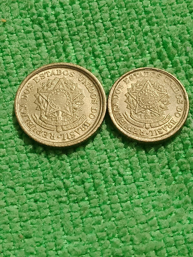 Moedas De 50 Centavos E 1 Cruzeiro 1956 Módulo Menor (Usado)
