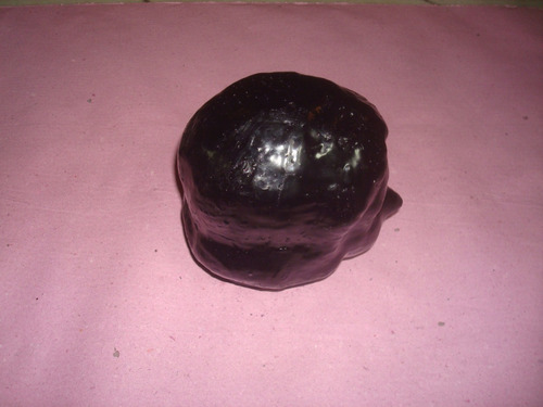 Vela Cabeça De Cera Feminina Pequena / Preta Para Promessa. Preto