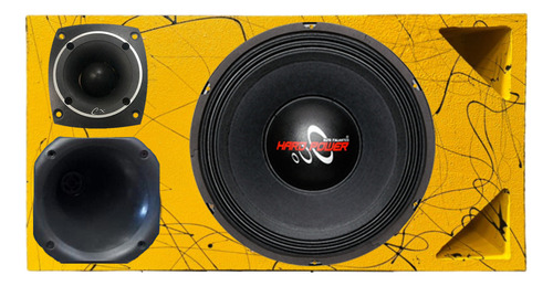 Caixa Trio Triangulo Som Automotivo Hard Power 12 Pol Hp750