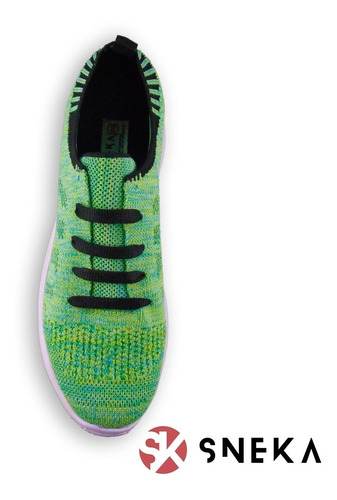 Imagen 6 de 6 de Tenis Sneka Cómodo Para Dama Y Caballero Colors Verde