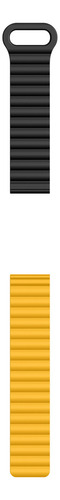 Malla Kieslect Magnetic Strap Para Smartwatch 22mm Ancho De La Malla 2.2 Cm Color Negro Con Amarillo