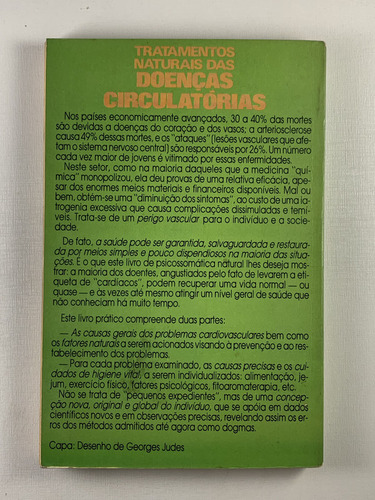 Livro Tratamentos Naturais Das Doenças Circulatórias Dr. A. Passebecq Editora Record Métodos Naturais De Restabelecer A Saúde - C1