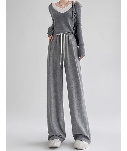 Pantalones Casuales Holgados De Cintura Alta Para Maternidad