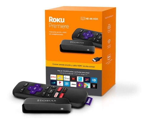 Imagen 1 de 9 de Roku Tv Smart Player  Premier 4k/hd/hdrstreaming - Negro New