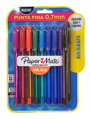 Bolígrafos Paper Mate 100st X10 Colors Surtidos