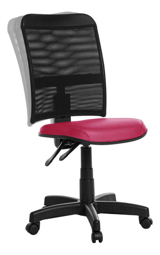 Cadeira Para Escritório Ergonômica Em Tela Rv Rosa